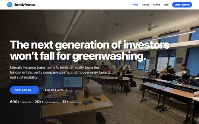LiterallyFinance website